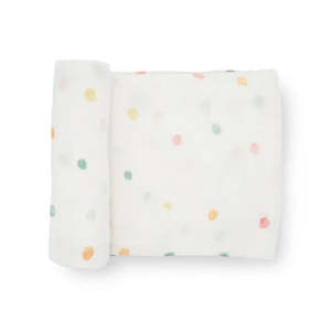 Little Unicorn Single Cotton Muslin Swaddle Party Dots