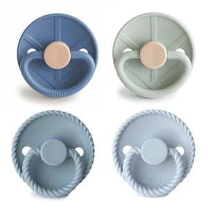 Frigg Pacifiers Natural Latex 4pack Skyline Serenity