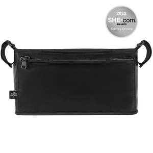 Out And About: The Nappy Society Vegan Leather Pram Caddy Black/Gunmetal