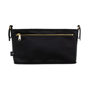 The Nappy Society Vegan Leather Pram Caddy Black/Gold