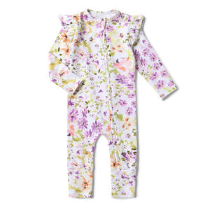 Snuggle Hunny Kids Isla Organic Snugglesuit Convertible Romper with Frill