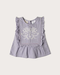 Babu Evelyn Embroided Top Mixed Berry