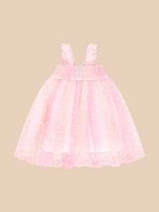 Huxbaby Sweetheart Shirred Tulle Dress - Pastel Rainbow
