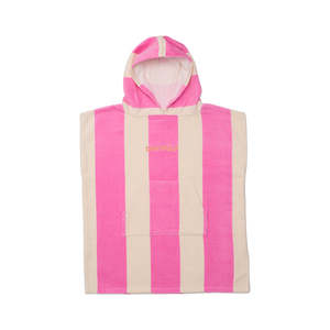 Girls Swimwear: Crywolf Hooded Towel Candy Stripe