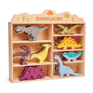 Wooden Toys: Tender Leaf Dinosaur Collection Set Wooden Toy
