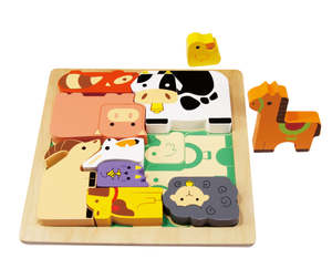 Kiddie Connect Chunky Farm Animal Puzzle
