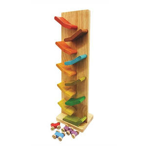 Wooden Toys: Q Toys Zig Zag Racing Car Colour