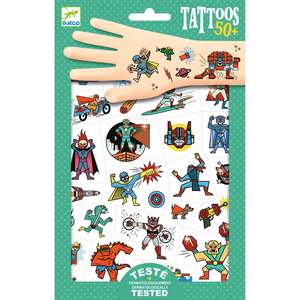 Draw: Djeco Tattoos Heroes vs Villians