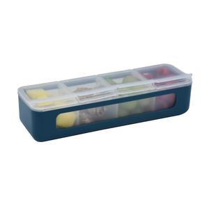 Melii 4 Compartment Snackle Box Luxe Blue