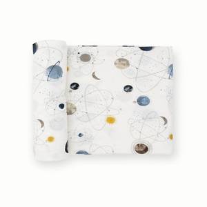 Swaddles: Little Unicorn Stretch Knit Swaddle Blanket Planets
