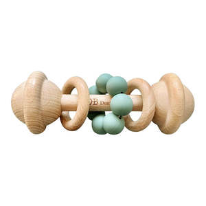 OB Designs Organic Beechwood Rattle - Ocean