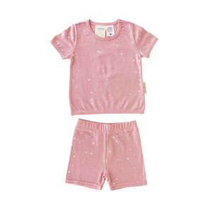 Sleepwear Girls: Woolbabe Summer Pyjamas Dusk Stars