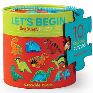 Puzzles: Crocodile Creek Lets Begin Dinosaurs 2pc Puzzle