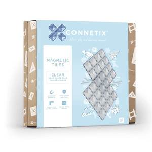 Shapes Blocks: Connetix Tiles Clear Base Plates Pack 2pc