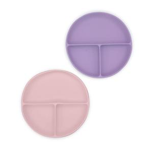 Melii Silicone Divided Suction Plate Pink/Purple