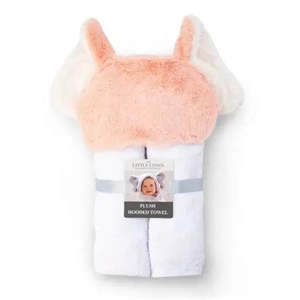 The Little Linen Company Plush Hooded Towel Soft Pink