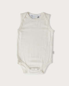 Babu Merino Bodysuit Singlet Cream