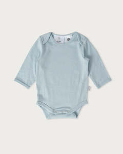 Sleepwear: Babu Merino Bodysuit Powder Blue