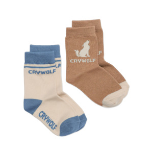 Wear Accessories: Crywolf Sock 2 pack Tan/Southern Blue