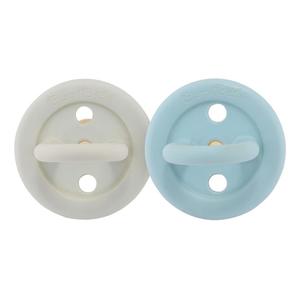 Sale: Bumi Bebe Pacifier 0-3m Round Denim and Sage Twin Pack