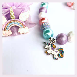 Bubblegum Bella Pastel Unicorn Necklace 16mm
