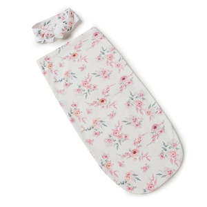 Snuggle Hunny Kids Camille Organic Snuggle Swaddle & Topknot Set