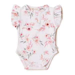 Onesies: Snuggle Hunny Kids Camille Short Sleeve Organic Bodysuit