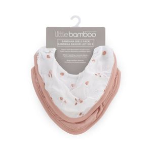 Eat And Drink: Little Bamboo Muslin Bib 2pc Dusty Rose