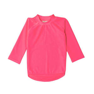 Girls: Nestling Swim Rash Vest Neon Pink