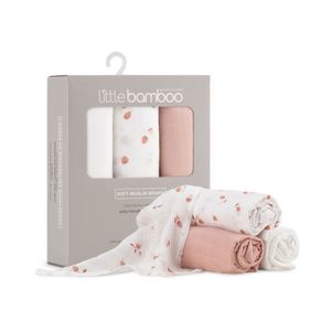 Swaddles: Little Bamboo Muslin Wraps 3 Pack Dusty Rose