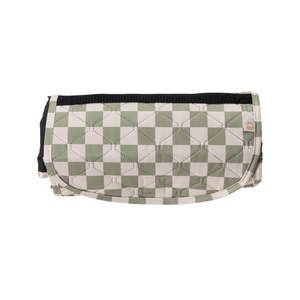 Nestling Large Waterproof Quilted Play Mat Moss Check