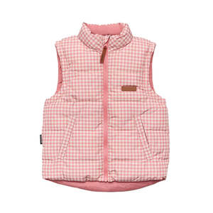 Crywolf Reversible Eco-Vest Rose Gingham
