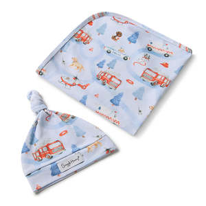 Wear: Snuggle Hunny Kids To The Rescue Organic Jersey Wrap & Beanie Set