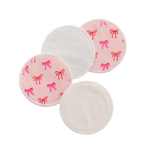 Nestling Breast Pads Bows/White