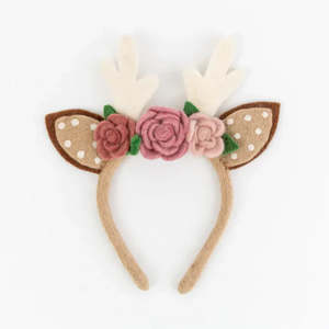 Pashom Christmas Reindeer Flower Headband