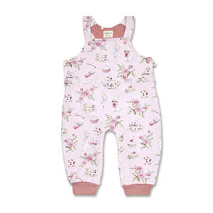 Snuggle Hunny Kids Alice's Tea Party Organic Snuggle Overalls