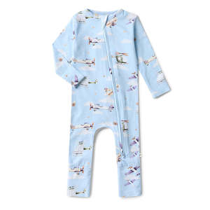 Snuggle Hunny Kids Taking Flight Organic Snugglesuit Convertible Romper