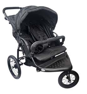 N4l: Teina 3-Wheel Twin Stroller - Black