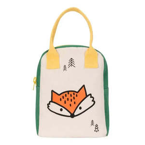 Lunchboxes: Fluf Zipper Lunch Bag - FOX - 100% certified organic cotton