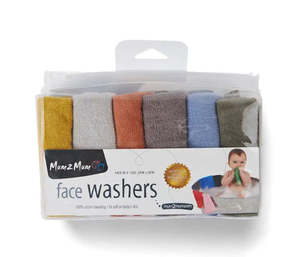 Towels Face Cloths: Mum2Mum Face Washers (Pack of 6) EARTH