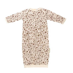 Sleepwear: *BUY 1 GET 1 FREE* Woolbabe - Merino/Organic Cotton Gown - Limited Edition - Natural Bark Wilderness
