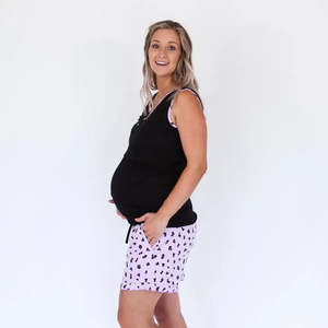 Breastfeeding Clothing: Milkbar Breastfeeding Pyjamas | Lilac Leopard *CLEARANCE*