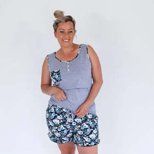 Milkbar Breastfeeding Pyjamas | Blue Rose *CLEARANCE*