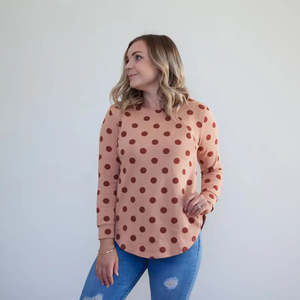Milkbar Willow Polka Sweater | Peach *CLEARANCE*