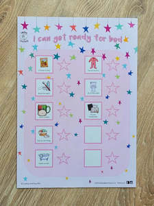 Lulubug Learning Magnetic Bedtime Chart - Pink