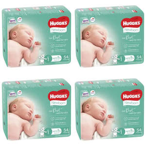 New Born: Huggies Newborn VALUE BOX (Up To 5kg) UNISEX 216 Nappies