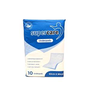 Bed Chair Pads: Supercare Underpads 10pk (60 X 90 cm)