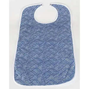 Brolly Sheets Waterproof Adult Bib - Large - Blue Geometric