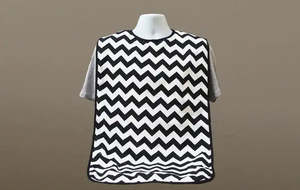 Adult Care Hygiene: Brolly Sheets Waterproof Patterned Bib (Black Chevron)