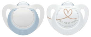 NUK *SILICONE* Star Orthodontic Pacifiers 0-2 Months - Pack of 2